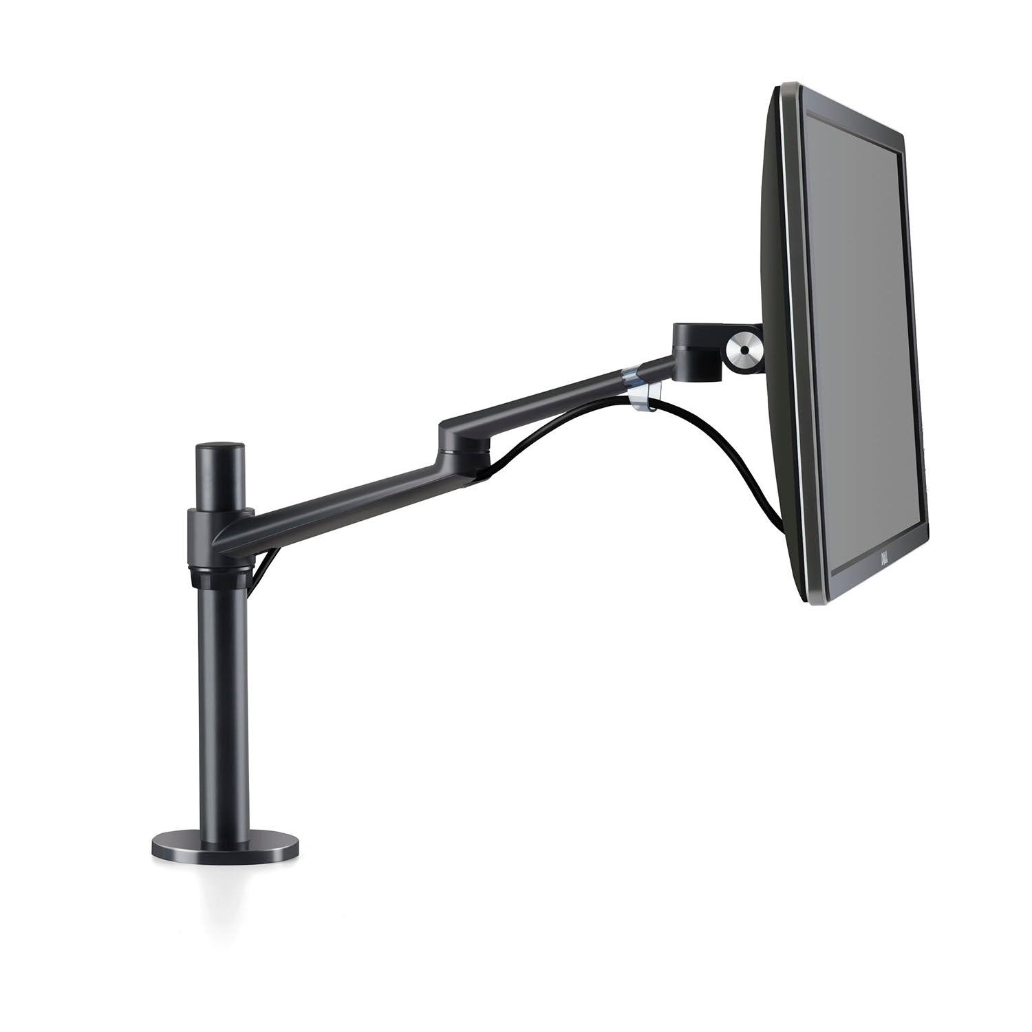 Durable Monitor Mount with Flexible Arm and Desk Clamp, 360-Degree  Rotation, Tiltable, for VESA Screens 21-27, User-Friendly, Silver (508323)